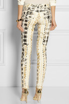 Thumbnail for your product : Balmain Printed low-rise skinny jeans