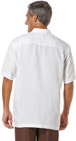 Thumbnail for your product : Cubavera Big & Tall Short Sleeve Linen Print And Embroidery Combination