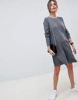 Thumbnail for your product : ASOS Design DESIGN Dress In Fine Knit With Ruffle Hem