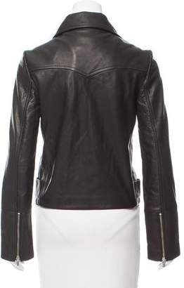 Veda Leather Button-Up Jacket w/ Tags