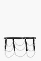 Thumbnail for your product : boohoo Triple Chain Layer Waist Belt