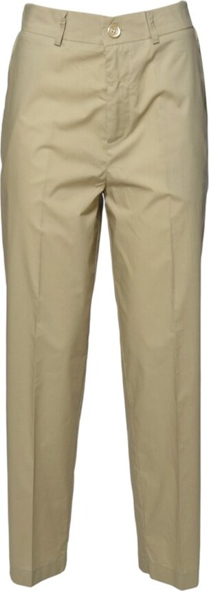 Solotre Elasticated Waistband Tapered Trousers