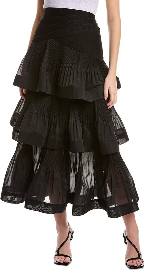 Zimmermann Pleated Tiered Skirt - ShopStyle