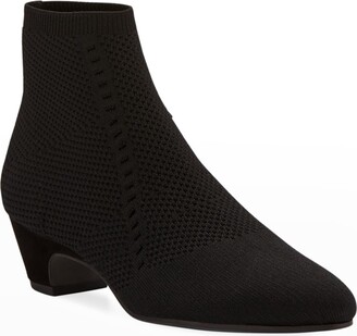 Eileen Fisher Purl Stretch-Knit Fabric Booties