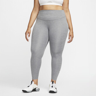 Nike Women's One Mid-Rise Leggings (Plus Size) in Grey