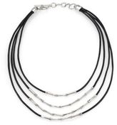 Thumbnail for your product : John Hardy Bamboo Sterling Silver & Black Cord Four-Row Necklace