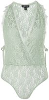 Thumbnail for your product : Topshop Lace plunge side tie body