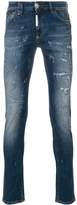 Thumbnail for your product : Philipp Plein tiger embroidered skinny jeans