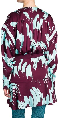 Stella McCartney Maisie Abstract Print Front-Twist Minidress