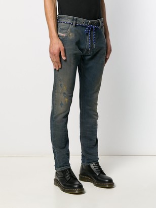 Diesel Belted Slim High-Rise Jeans