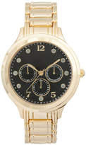 Thumbnail for your product : FASHION WATCHES Womens Black Dial Crystal-Accent Watch