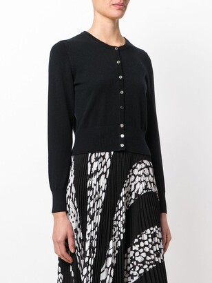 N.Peal Cropped Contrast Button Cardigan