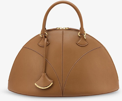 Bvlgari Womens Brown Marquise Large Leather Top-Handle Bag 1 Size