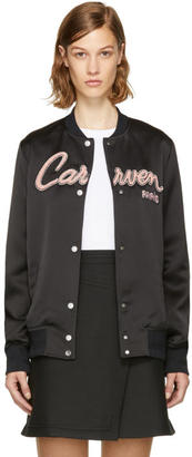 Carven Black Teddy Varsity Jacket