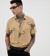 Thumbnail for your product : Heart N Dagger printed shirt with leopard print