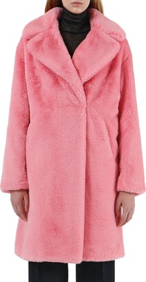 Pink Faux Fur Coat | ShopStyle