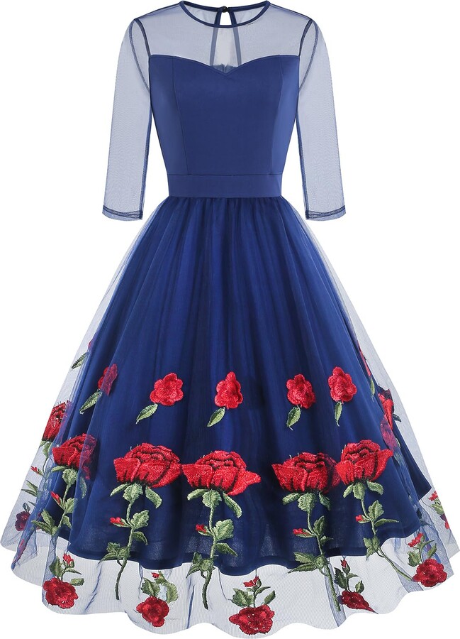 Odizli 1950s Dresses for Women Elegant 1940s 50s Vintage