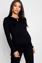 Thumbnail for your product : boohoo Maternity Long Sleeve Ruched T Shirt