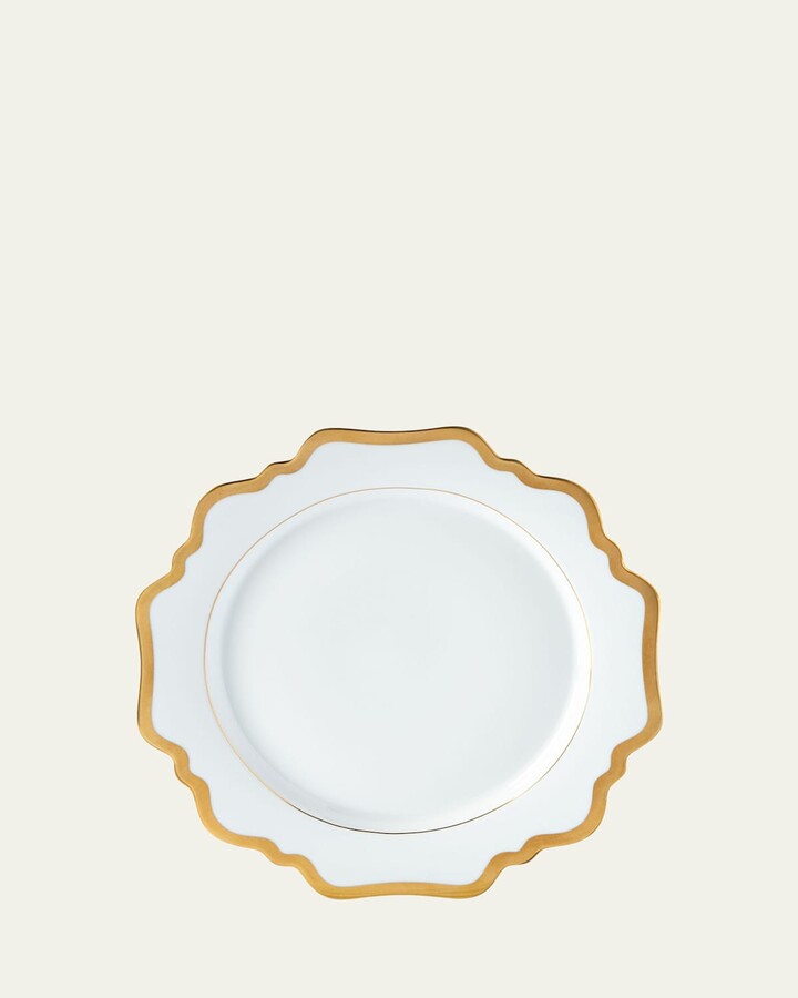 Anna Weatherley Antiqued White Dinner Plate