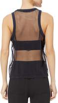 Thumbnail for your product : 3x1 Navy Mesh Muscle Tank