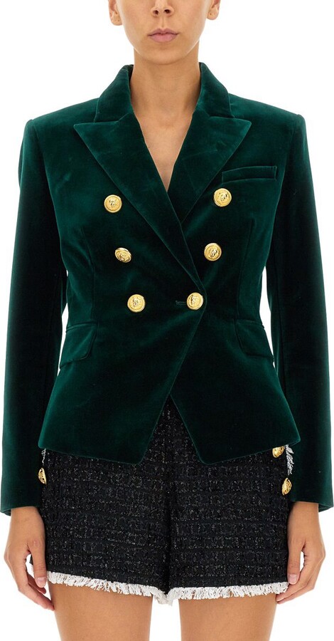Balmain Women's Green Jackets | ShopStyle
