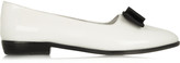 Thumbnail for your product : F-Troupe Bow-trimmed patent-leather ballet flats