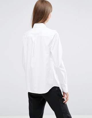 ASOS Smart Cotton Shirt with Ruffle Detail