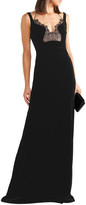 Thumbnail for your product : Antonio Berardi Lace-paneled Velvet Gown