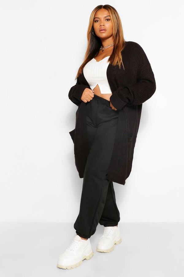 chunky knit cardigan oversized