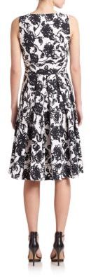 Michael Kors Brushstroke Floral Cotton Dress
