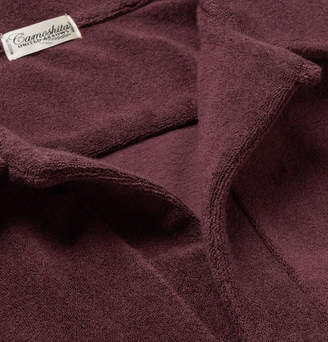 Camoshita Camp-Collar Cotton-Blend Terry Polo Shirt