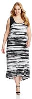 Thumbnail for your product : Calvin Klein Women's Plus-Size Print High/Low Maxi Dress