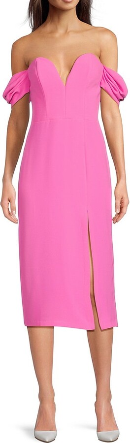Amanda Uprichard Victoria Off-Shoulder Sheath Dress