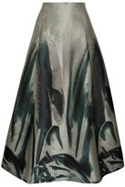 Thumbnail for your product : Marina Rinaldi Jacquard Blur Print Maxi Skirt