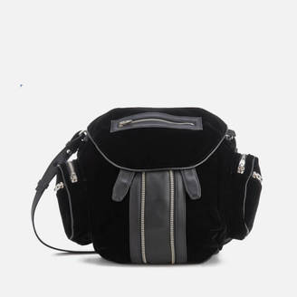 Alexander Wang Women's Mini Marti Silky Velvet Backpack Black