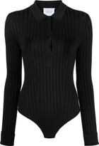 Stripe-Print Long-Sleeve Bodysuit 
