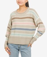 Thumbnail for your product : Hippie Rose Juniors' Striped Crewneck Sweater