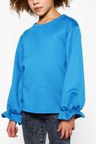 Thumbnail for your product : boohoo Girls Frill Sleeve Sweat Top