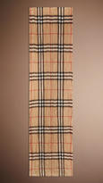 Thumbnail for your product : Burberry Heritage Check Crinkled Cashmere Scarf