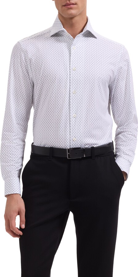 Bugatchi Devon OoohCotton® Dot Print Button-Up Shirt