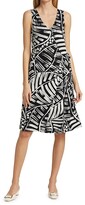 Thumbnail for your product : Nic+Zoe Moonlit Palm Stretch-Knit A-Line Midi-Dress