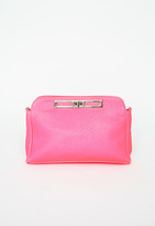 Thumbnail for your product : Missguided Hot Pink Shoulder Strap Bag