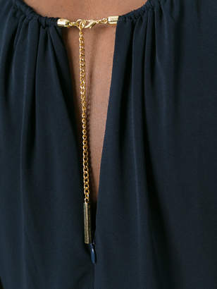 MICHAEL Michael Kors metallis choker neck gown