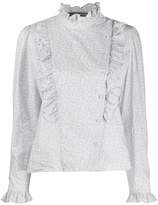 Thumbnail for your product : ALEXACHUNG Alexa Chung ruffled abstract pattern blouse