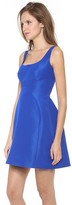 Thumbnail for your product : Monique Lhuillier Silk Structured Dress with Wide Neckline