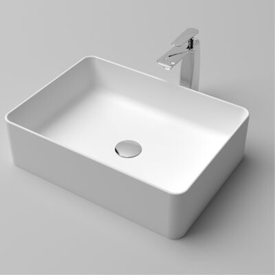 Ebern Designs 20" X 14" Solid Surface Matte White Sink Basin For Bathroom - Stylish And Choice Practical