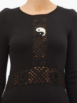 Thumbnail for your product : STAUD Crochet Knitted-jersey Maxi Dress - Black