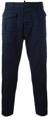 DSQUARED2 cropped cargo trousers - men - Cotton/Spandex/Elastane - 46