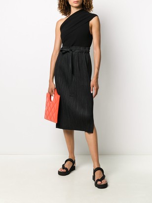 Pleats Please Issey Miyake Belted Micro-Pleated Skirt