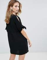 Thumbnail for your product : Daisy Street Oversized Smock Dress With Tie Sleeve